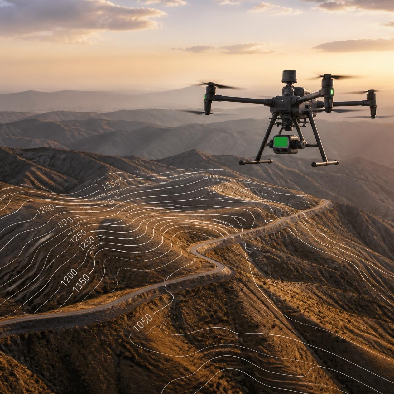 Lidar topographic survey capture